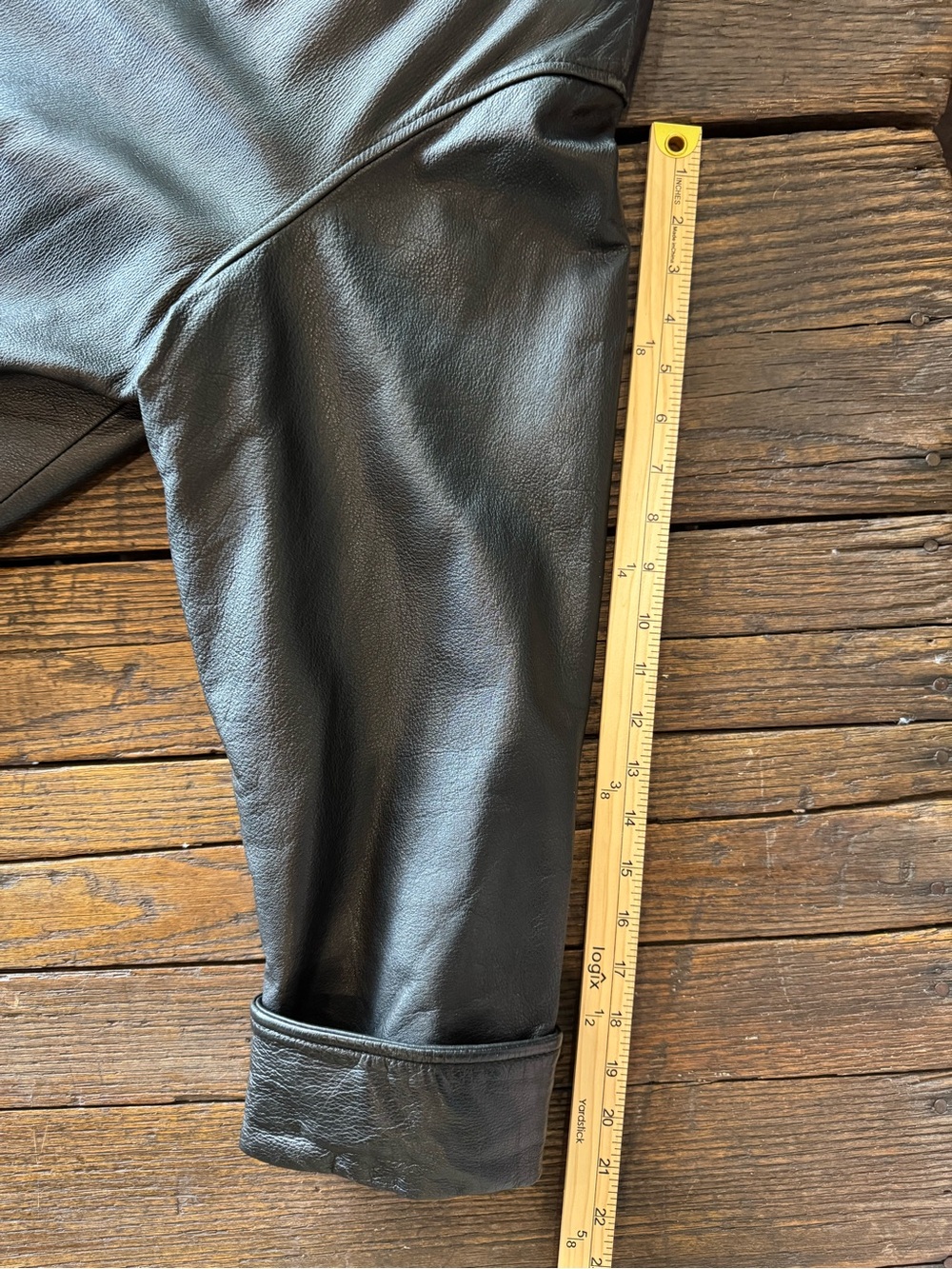 Wilson's Leather Vintage Black Genuine Leather Car / Trench Coat - Large - Picture 16 of 16